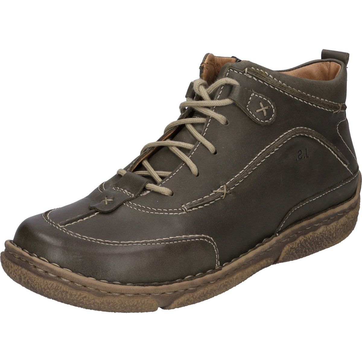 Handgenähte Leder-Stiefeletten mit Schnürung
