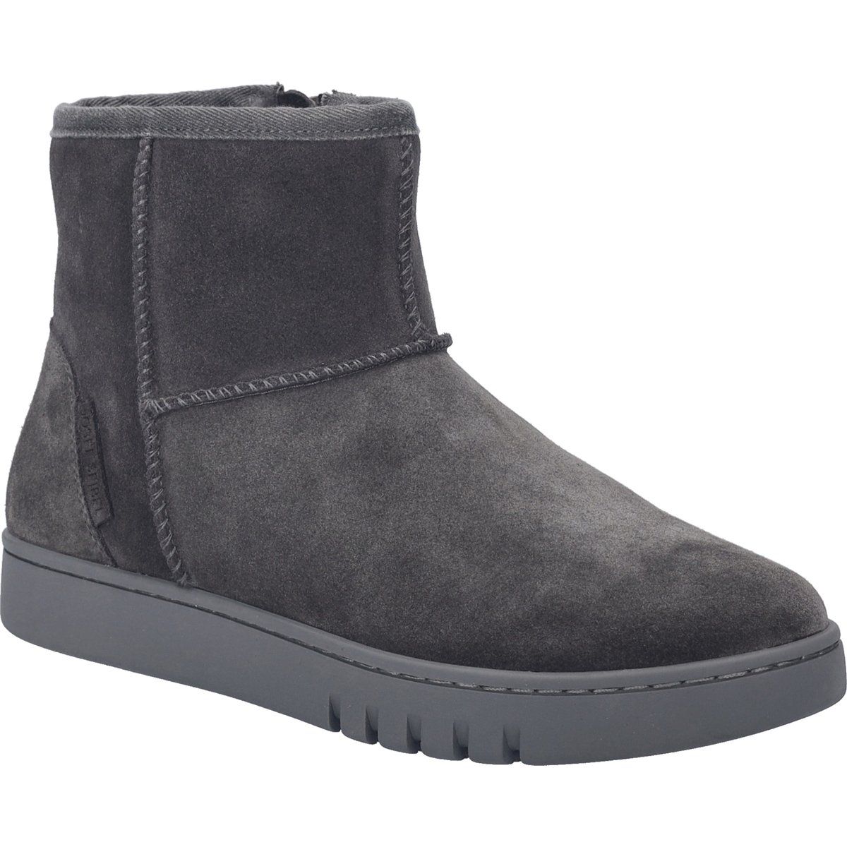 Warm gefütterte Plateau-Stiefeletten aus Wildleder
