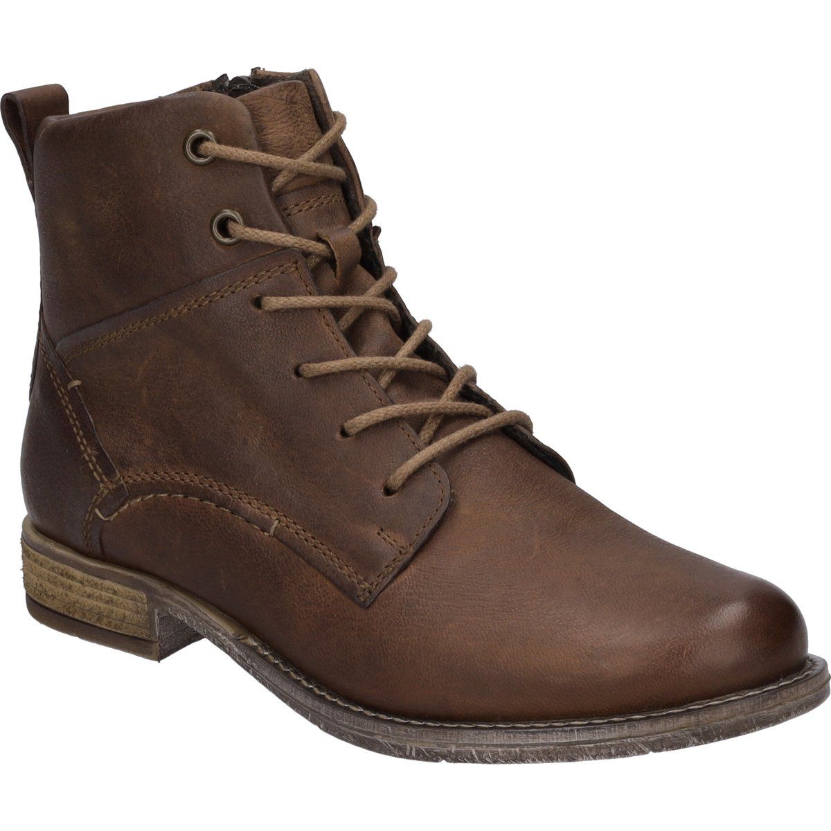 Schnürstiefeletten aus Leder