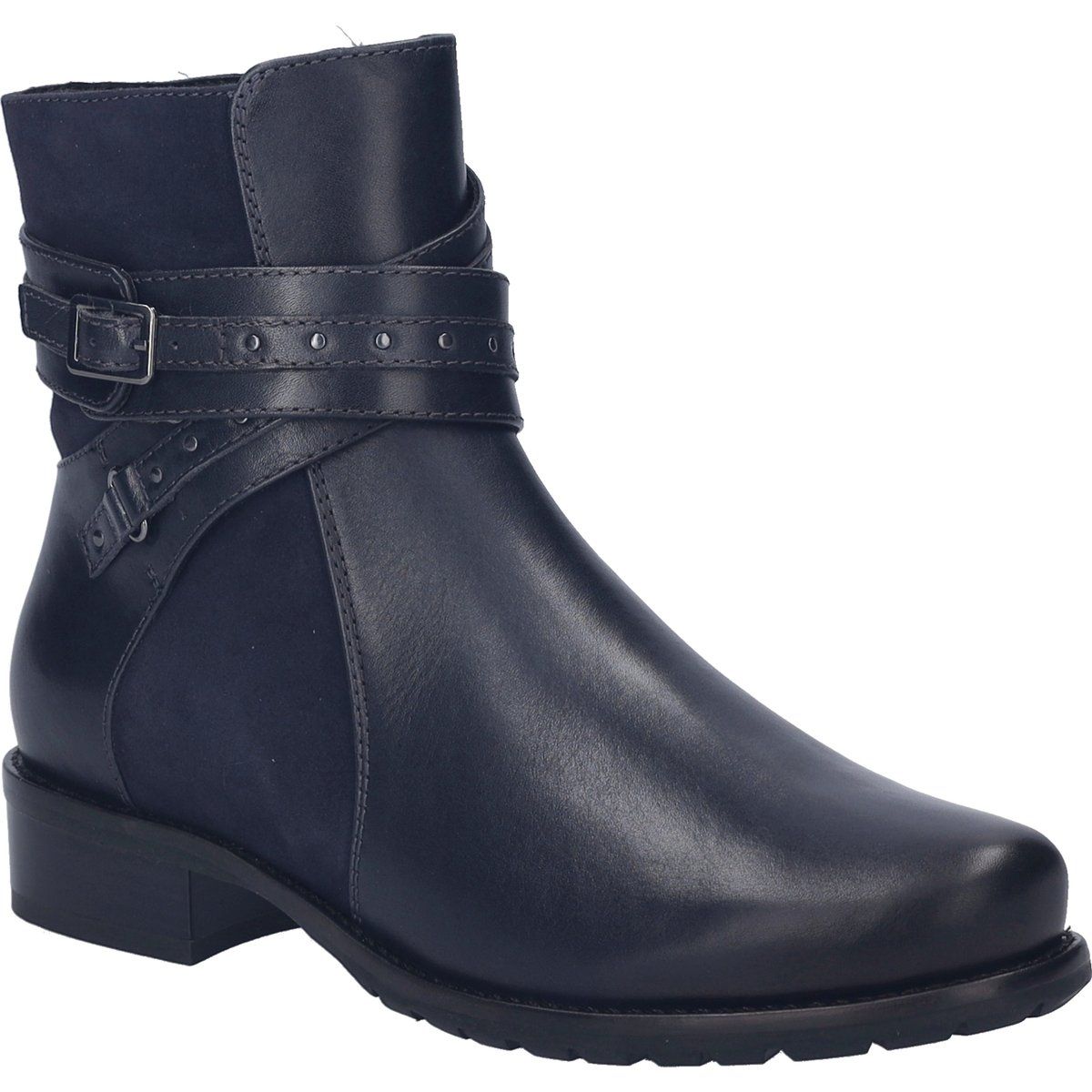 Lederstiefeletten mit Schnallendetails
