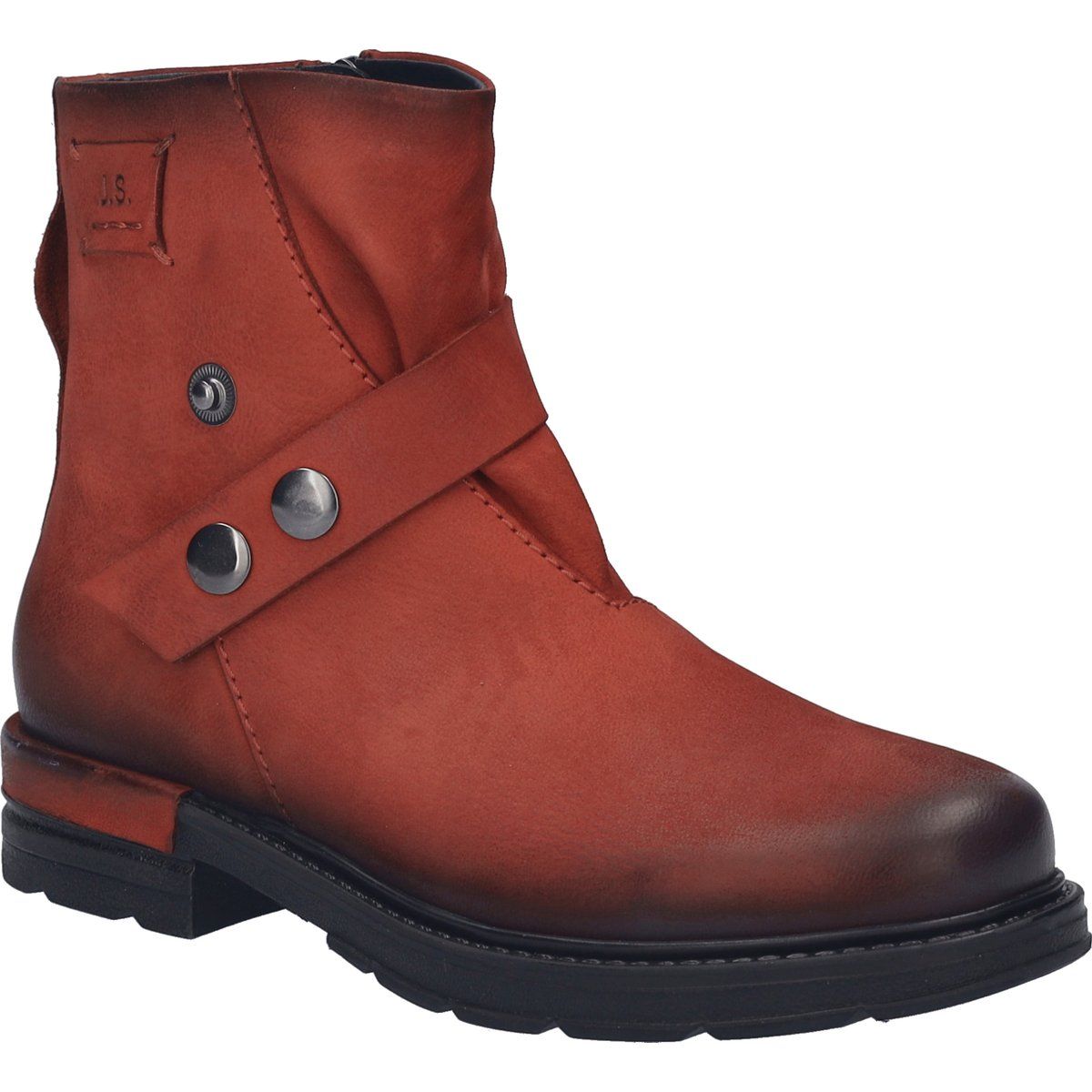 Lederstiefeletten mit dekorativen Riemen