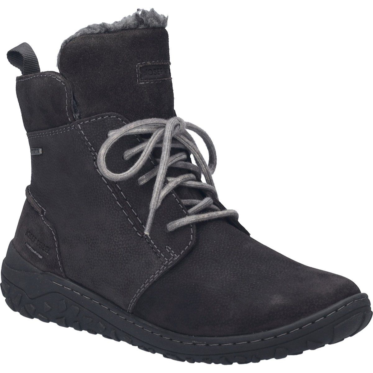 Wasserfeste Leder-Schnürstiefeletten