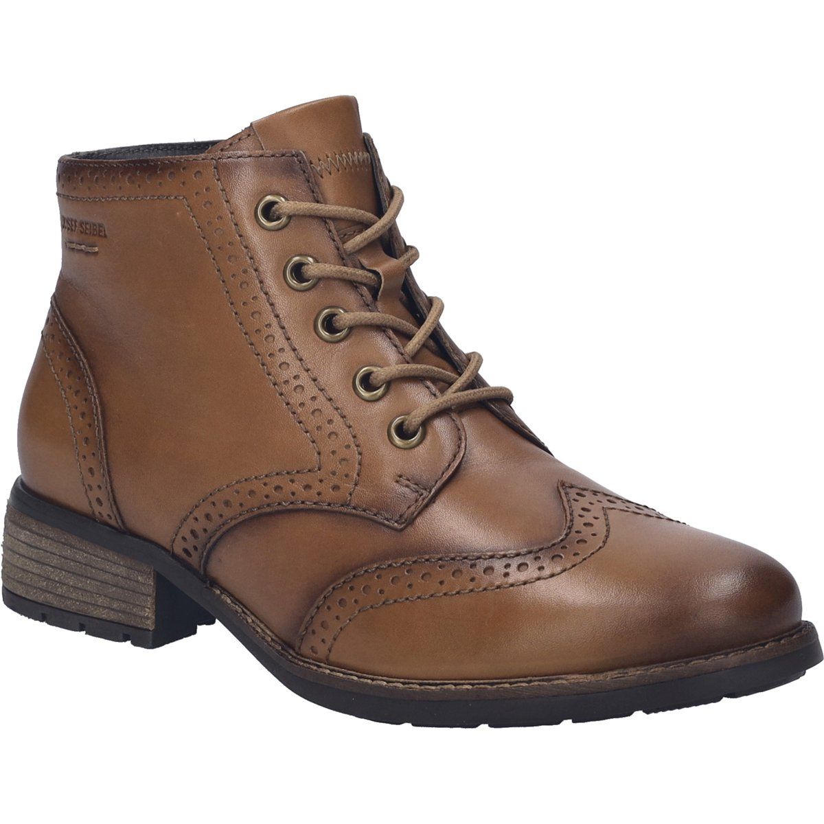 Klassische Schnürstiefelette mit Brogue-Verzierung