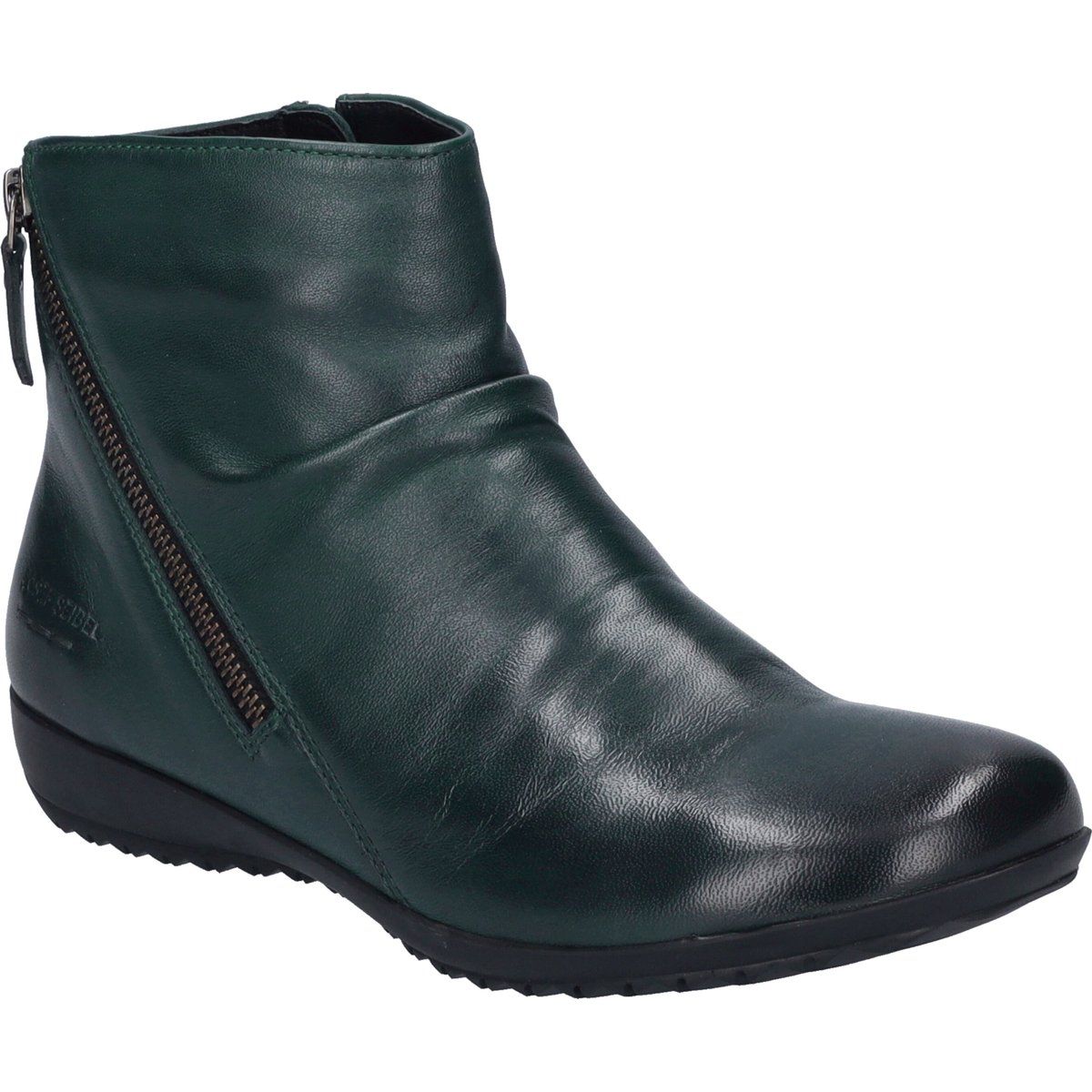 Weiche Lederstiefelette mit Raffung