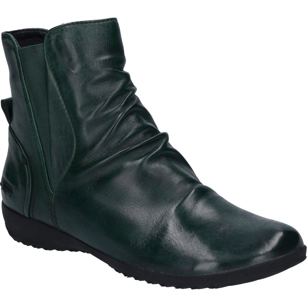 Gekräuselte Nappa-Leder Stiefeletten