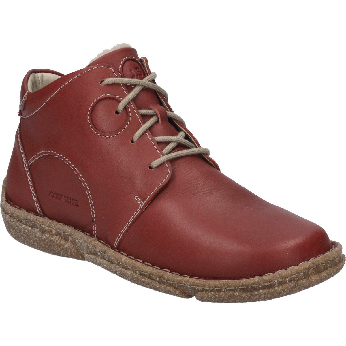 Leder-Schnürstiefeletten aus Nappa
