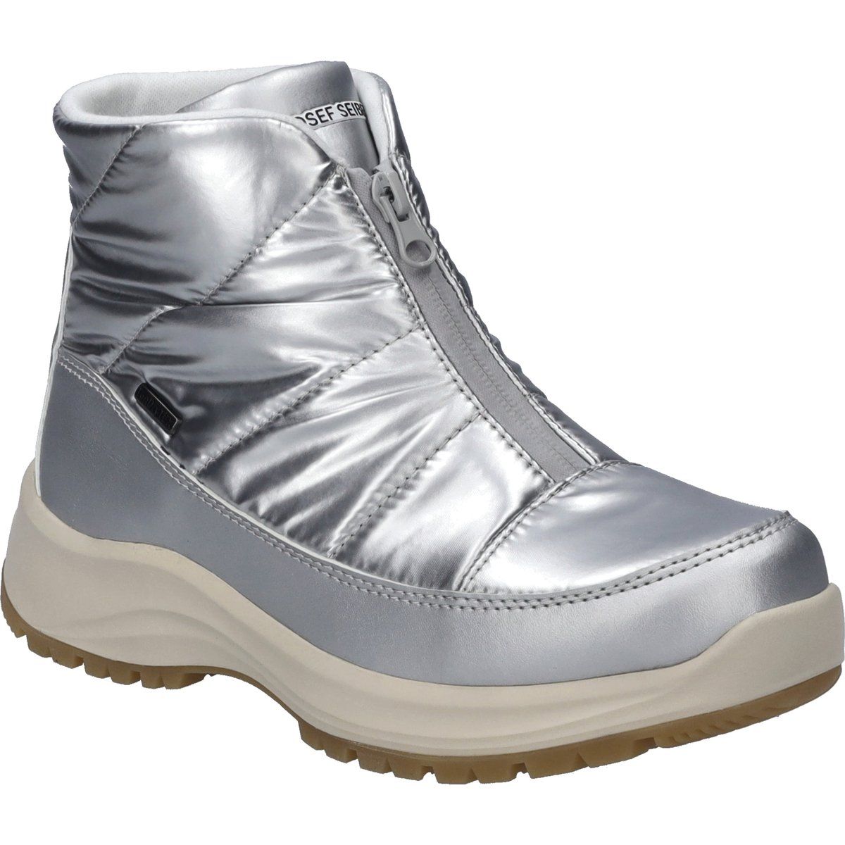 Gesteppte Stiefeletten mit Frontreißverschluss