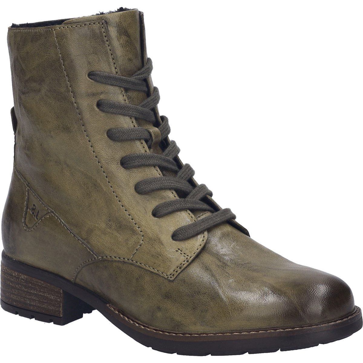 Robuste Schnürstiefelette aus Leder