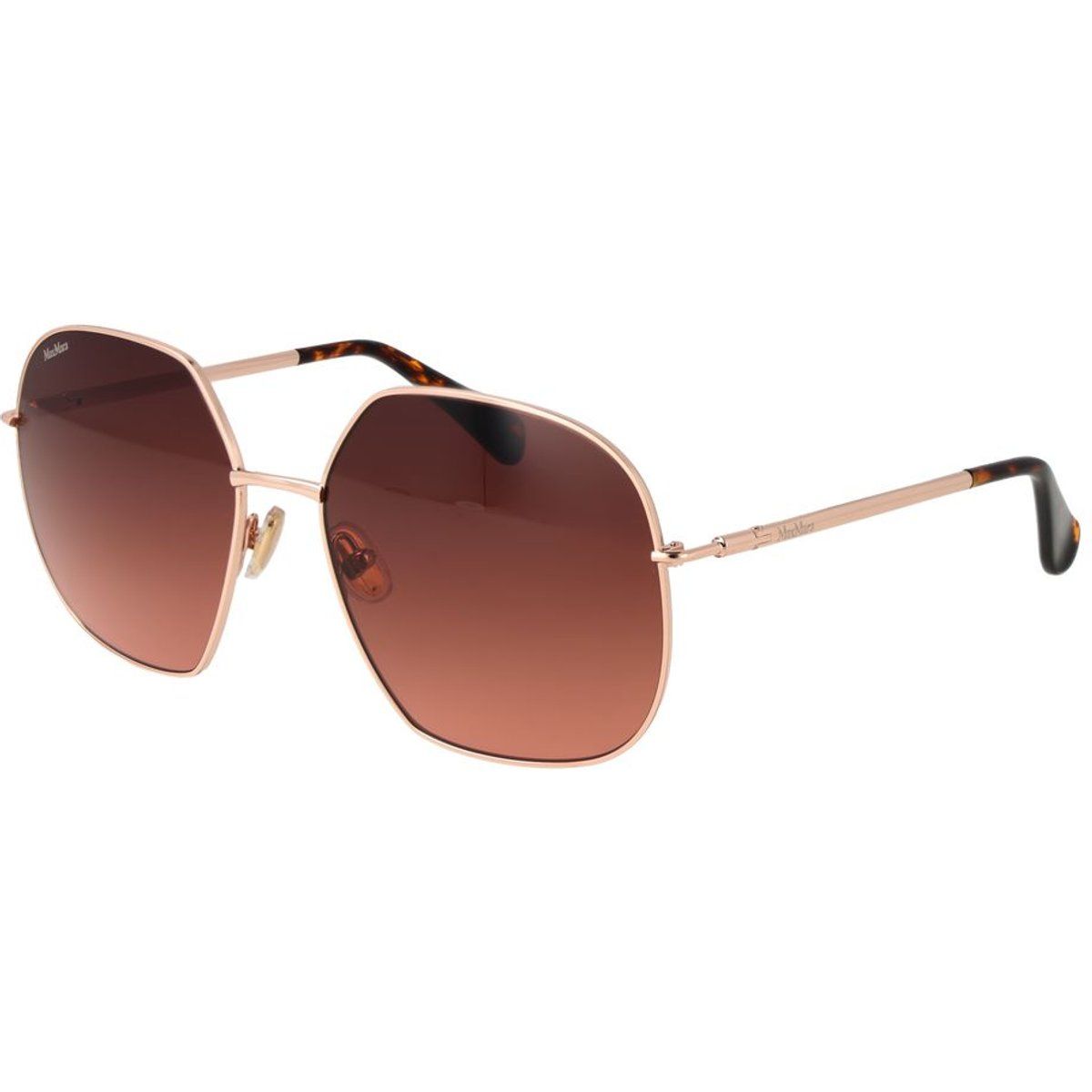 Übergroße geometrische Metall-Sonnenbrille