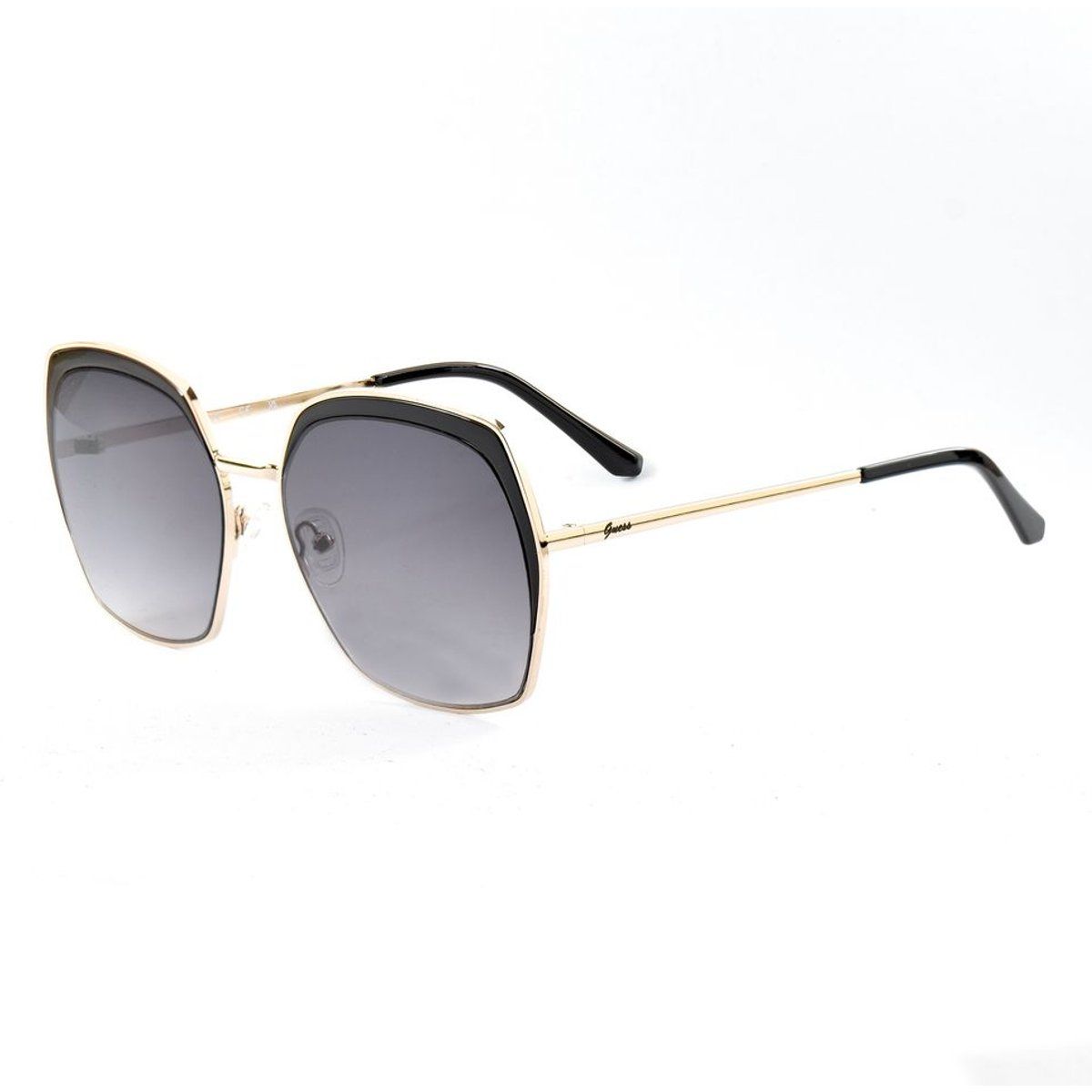 Übergroße quadratische Metallrahmen-Sonnenbrille