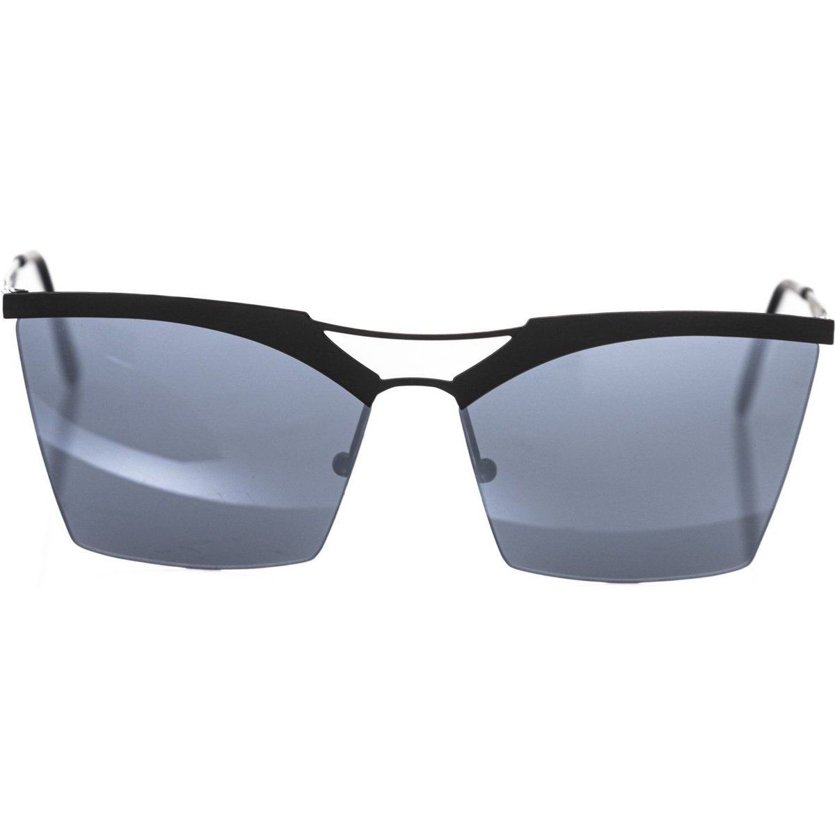 Geometrische Shield-Sonnenbrille im Architektur-Stil