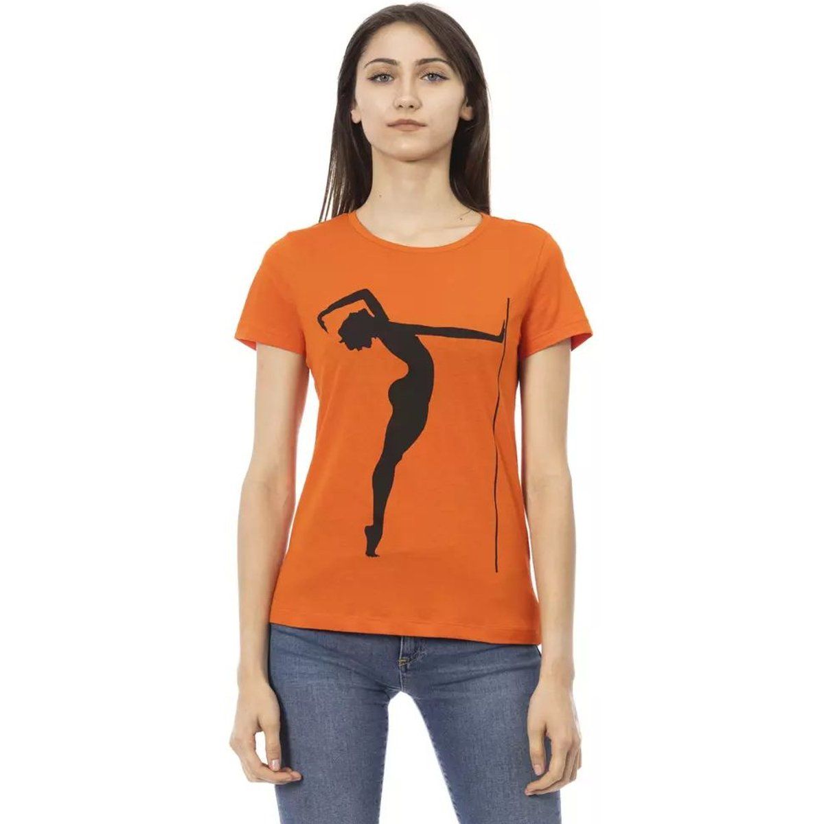 Grafik-T-Shirt mit Ballerina-Silhouette