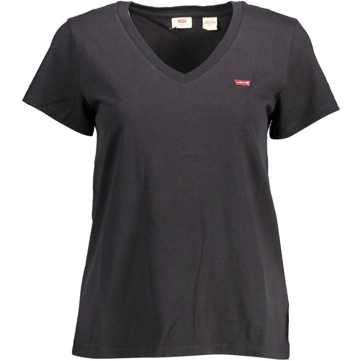 Klassisches V-Ausschnitt Baumwoll-Shirt