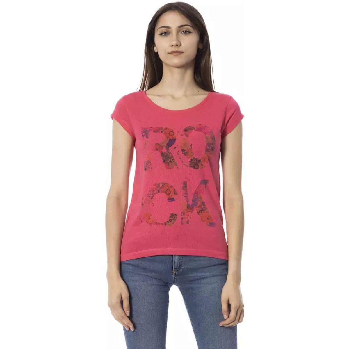 Rock T-Shirt mit Blumen-Grafik