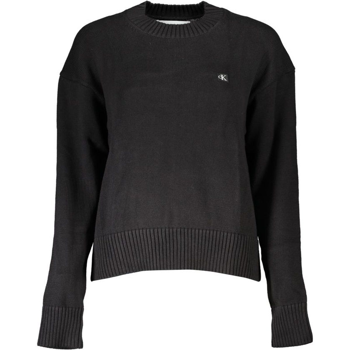Klassischer Rundhals-Baumwollpullover