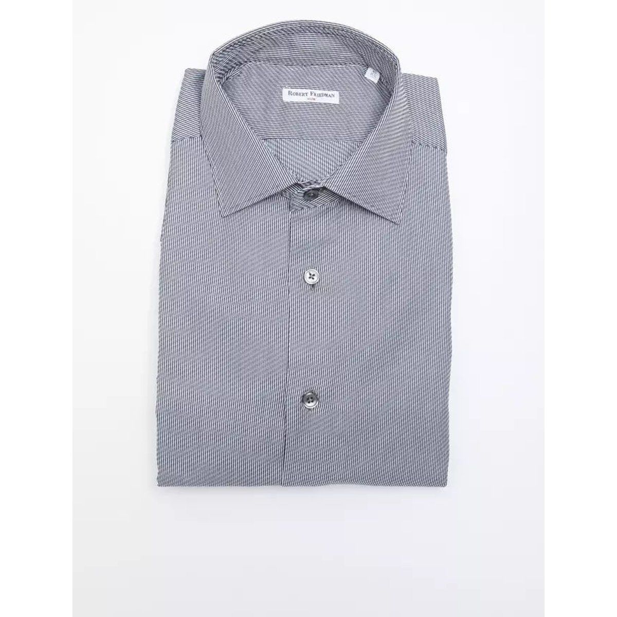 Slim-Fit Baumwollhemd mit Mikrostreifen