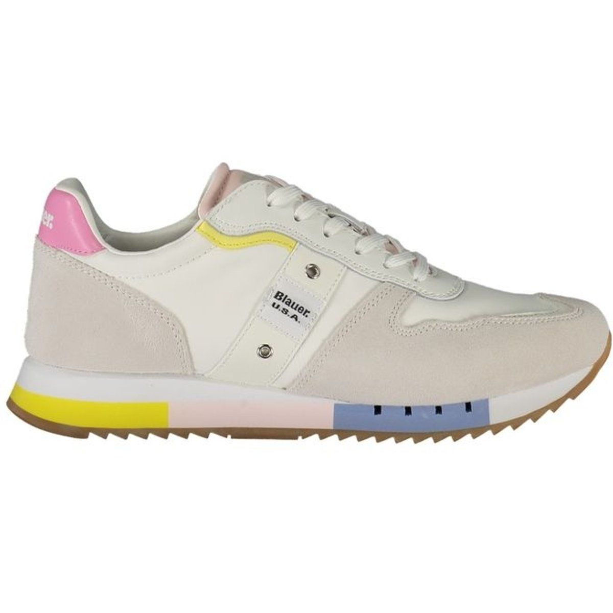 Retro Color-Block Leder-Sneaker