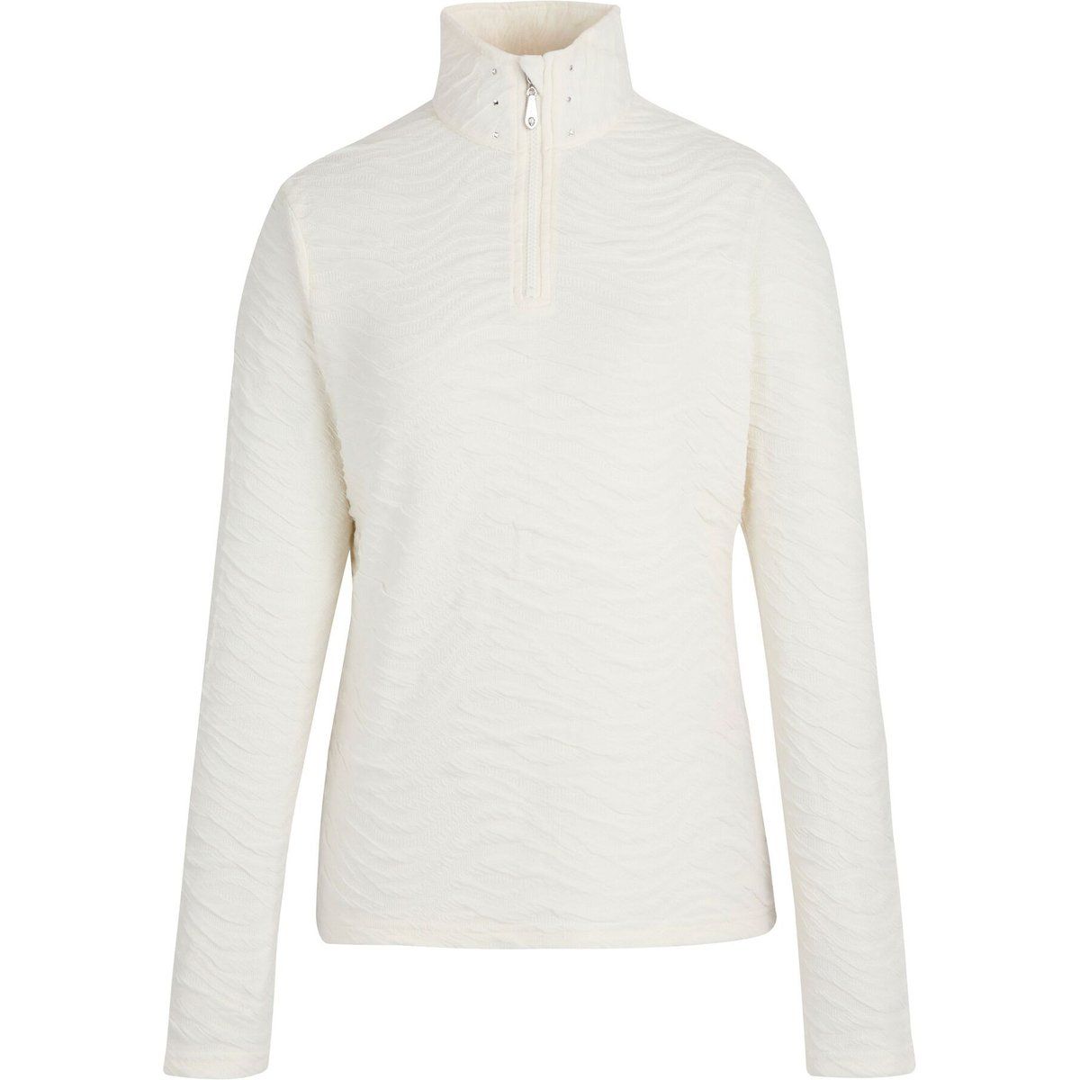Strukturierter Midlayer mit Viertel-Reißverschluss