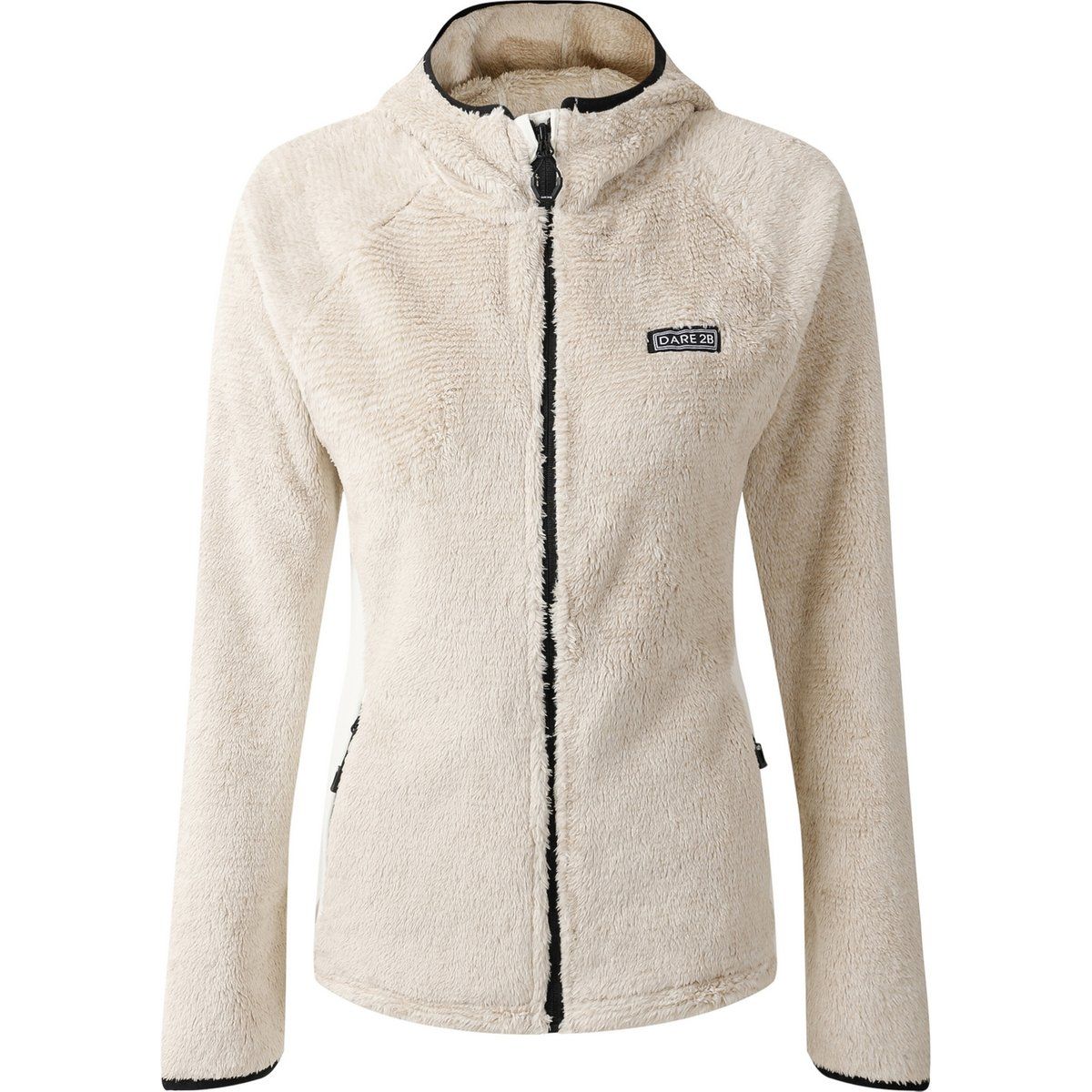 Plüschige Fleece-Midlayer-Jacke mit Kapuze