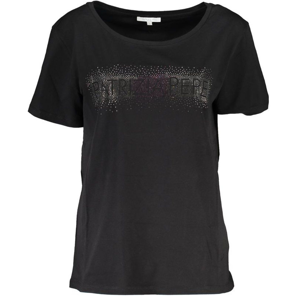 Relaxed T-Shirt mit Strass-Logo