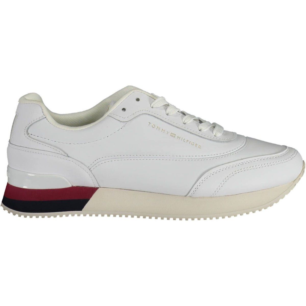 Sportliche Leder-Sneaker mit Streifen