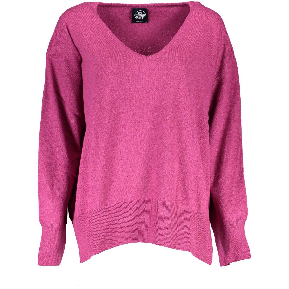 Lockerer V-Ausschnitt-Pullover aus Merinowolle