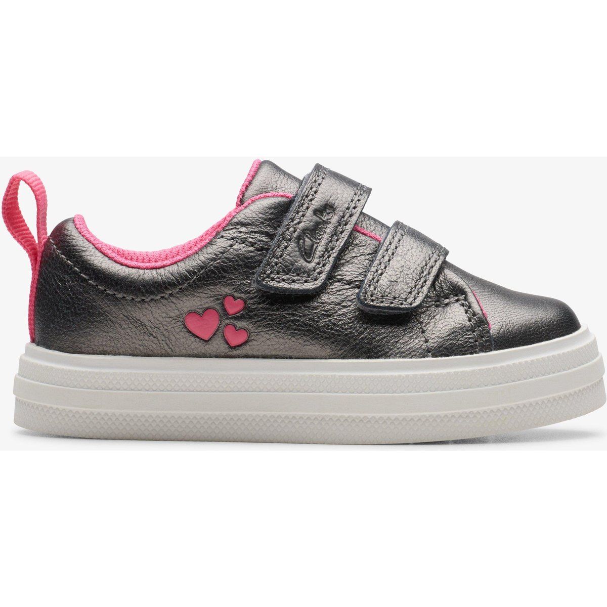 Lässige Metallic-Sneaker mit Herzdetails
