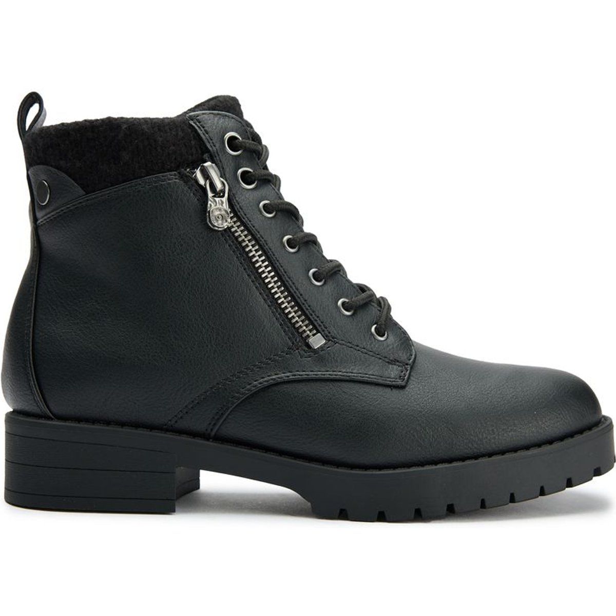 Schnürstiefeletten mit Reißverschluss