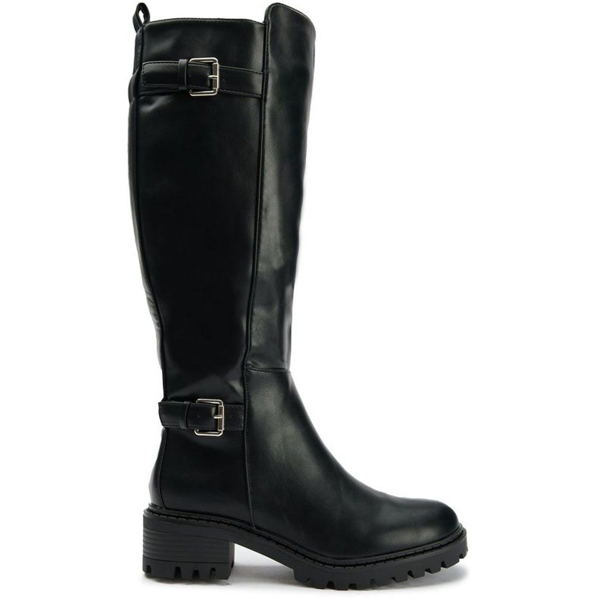 Robuste kniehohe Biker-Stiefel