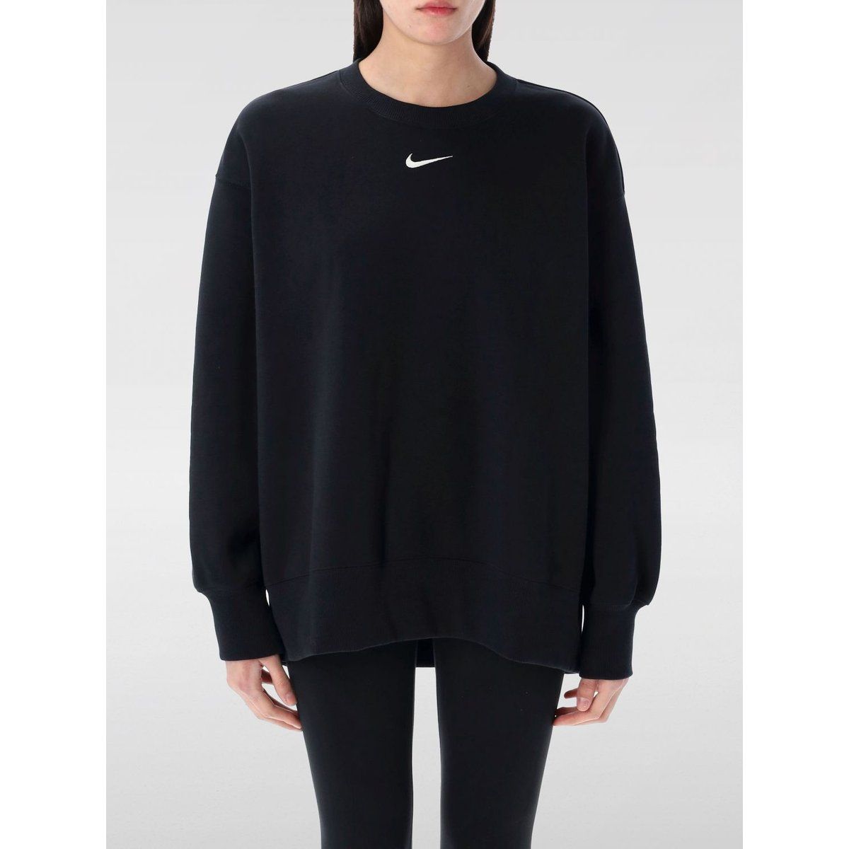 Oversized-Sweatshirt mit kleinem Logo