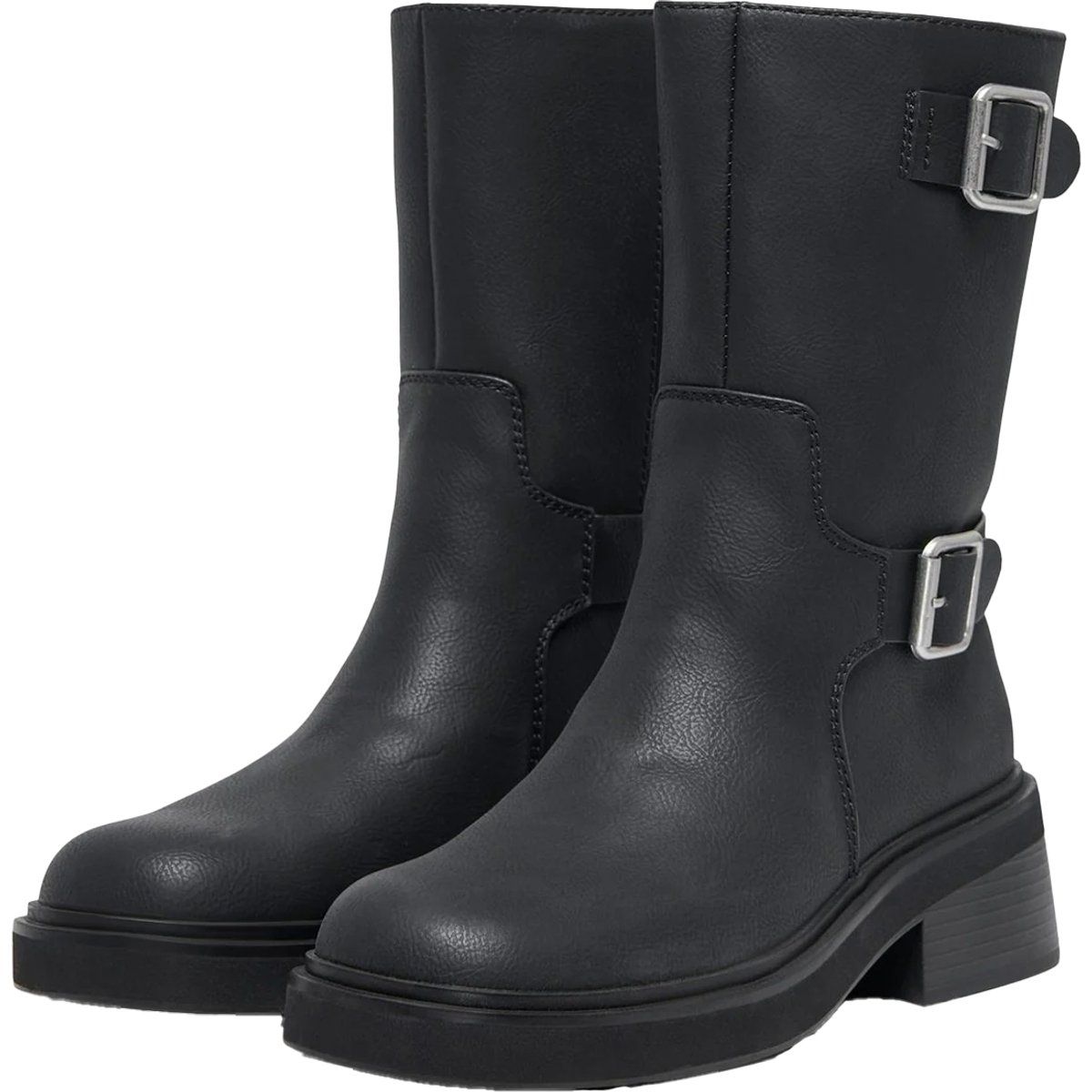 Wadenhohe Bikerboots mit Schnallen