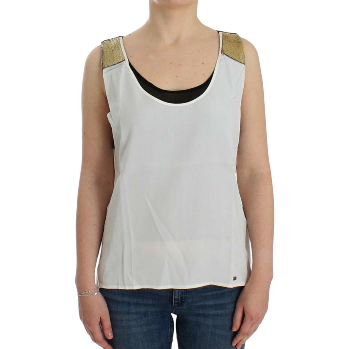 Elegantes Ärmelloses Top mit Goldenen Schultern