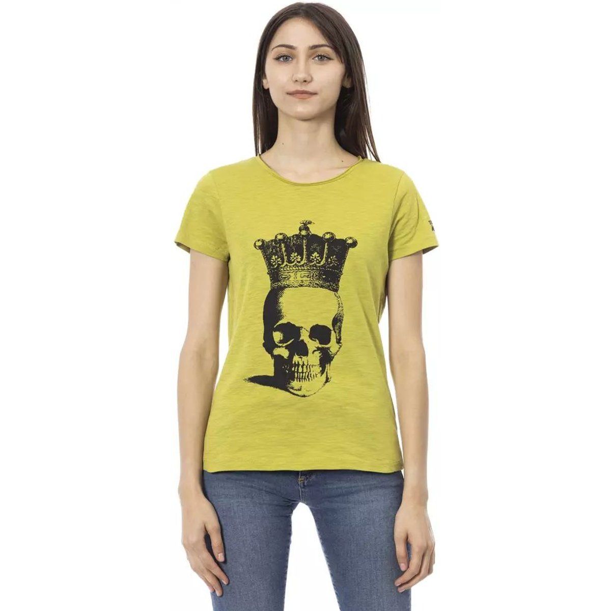 Grafik-T-Shirt mit gekröntem Totenkopf
