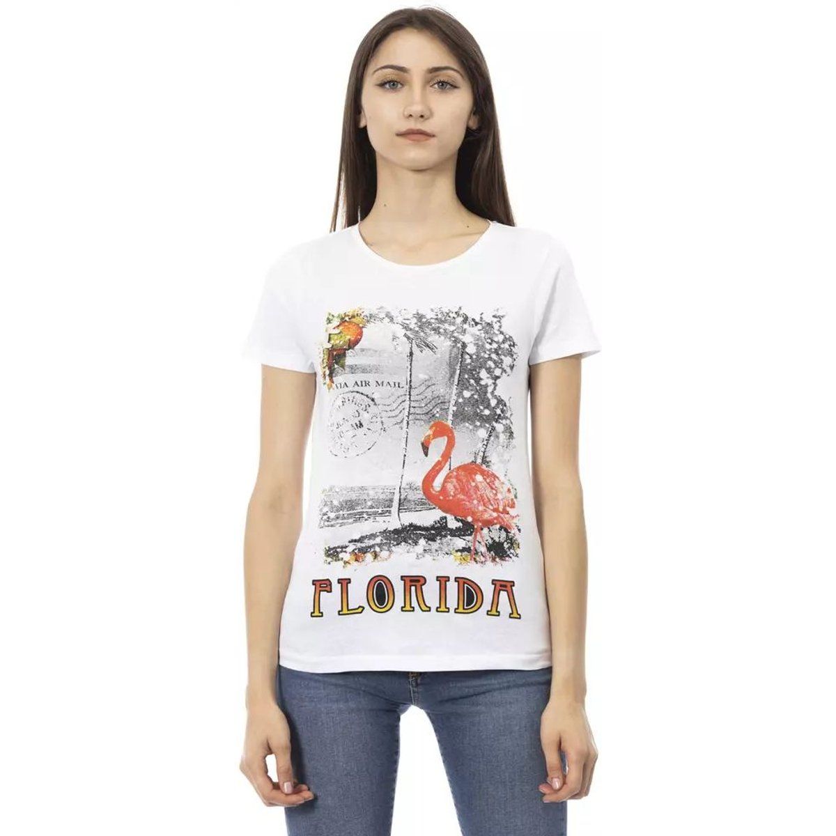 T-Shirt mit Florida-Flamingo-Grafik