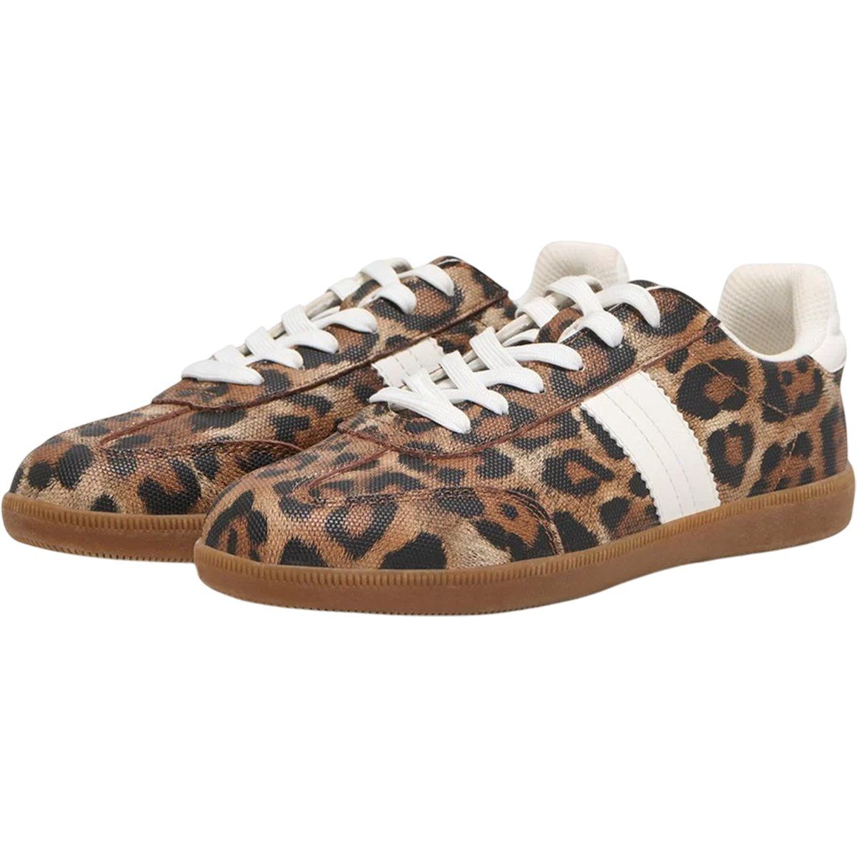 Low-Top Sneaker mit Leopardenmuster