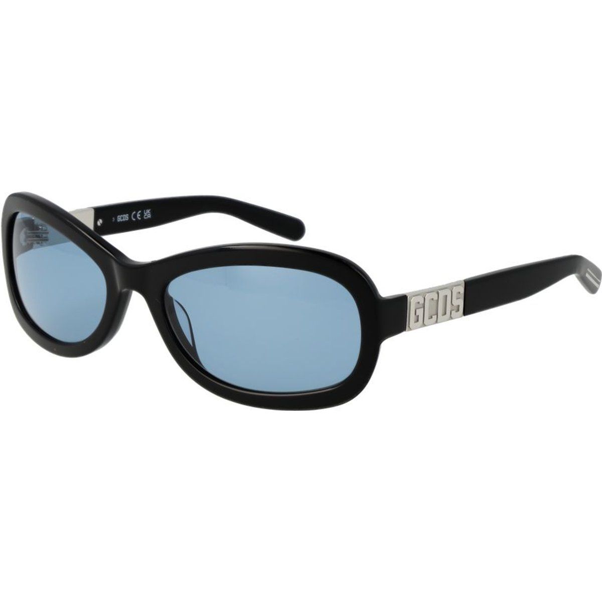 Schicke ovale Sonnenbrille mit Logo-Verzierung