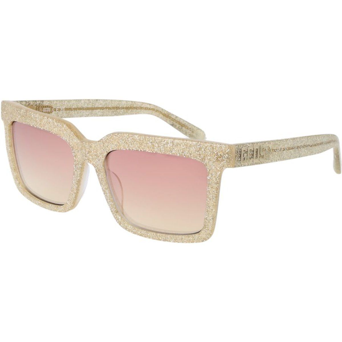 Eckige Sonnenbrille mit Glitzerrahmen