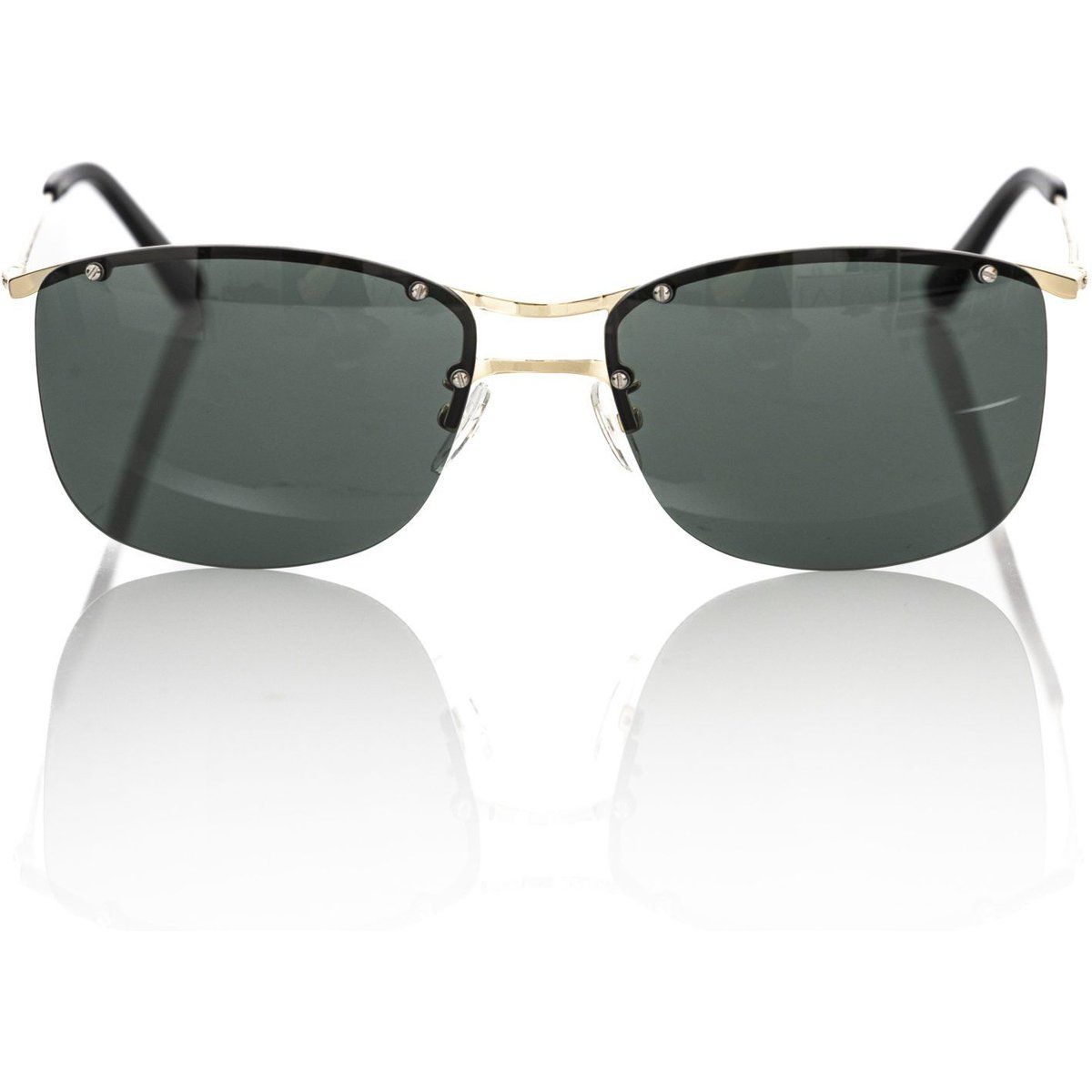 Randlose rechteckige Metall-Sonnenbrille