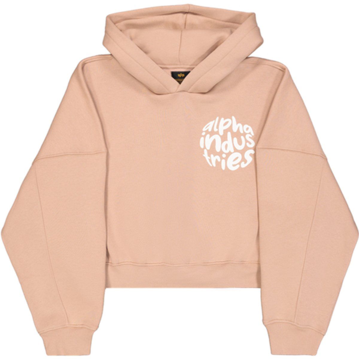 Lockerer Cropped-Hoodie mit Logo