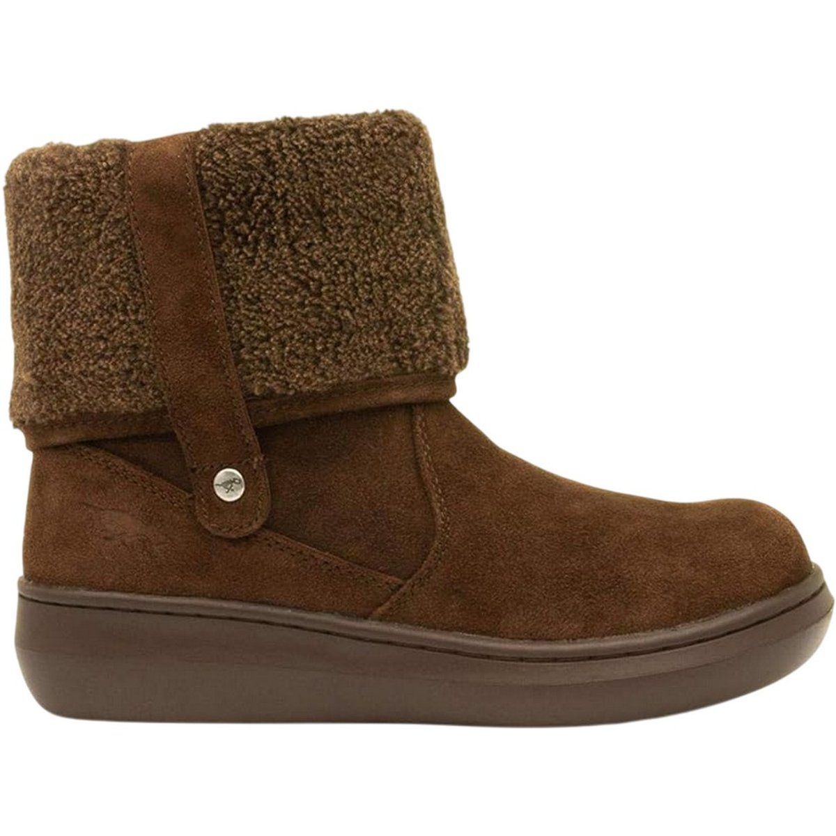 Wildleder-Stiefeletten mit Shearling-Besatz