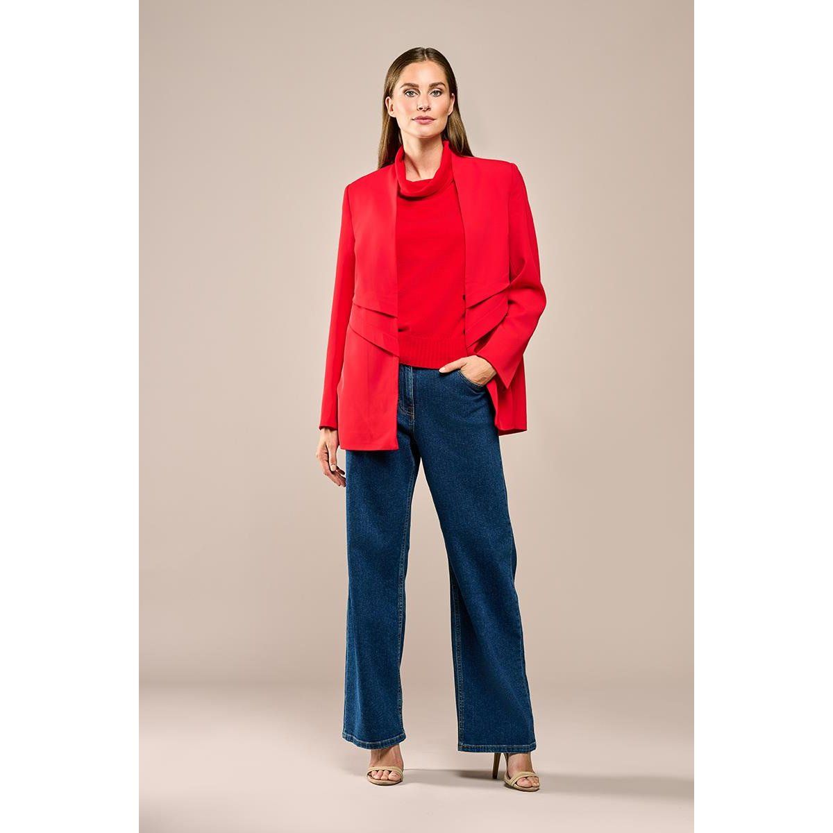Moderner Struktur-Blazer mit Falten