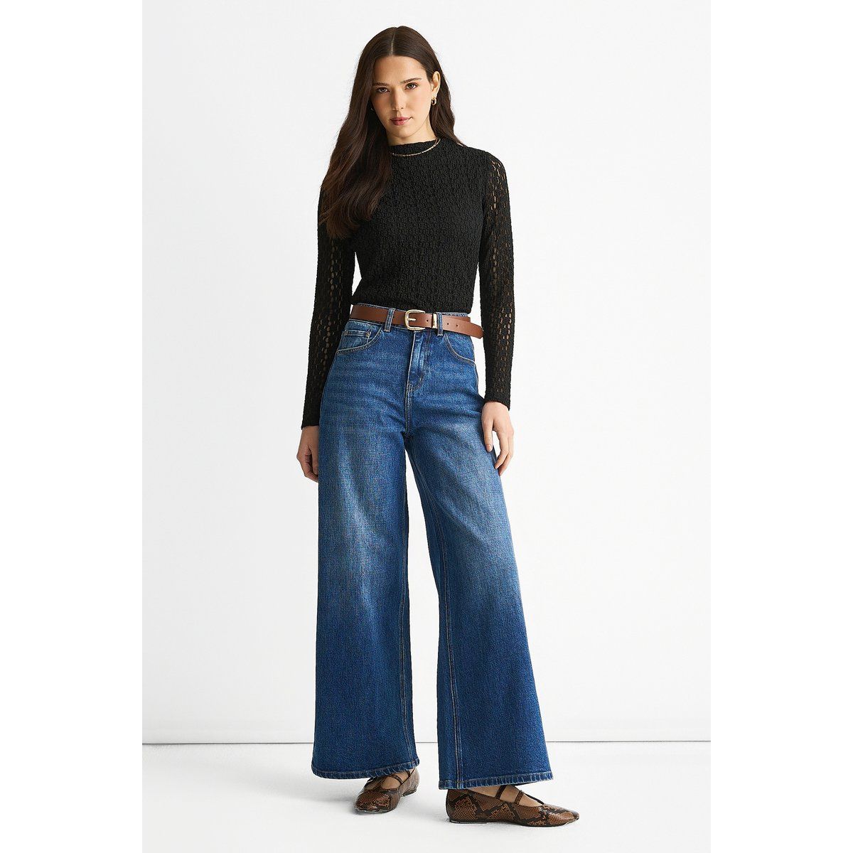 Lässige Wide Leg Jeans