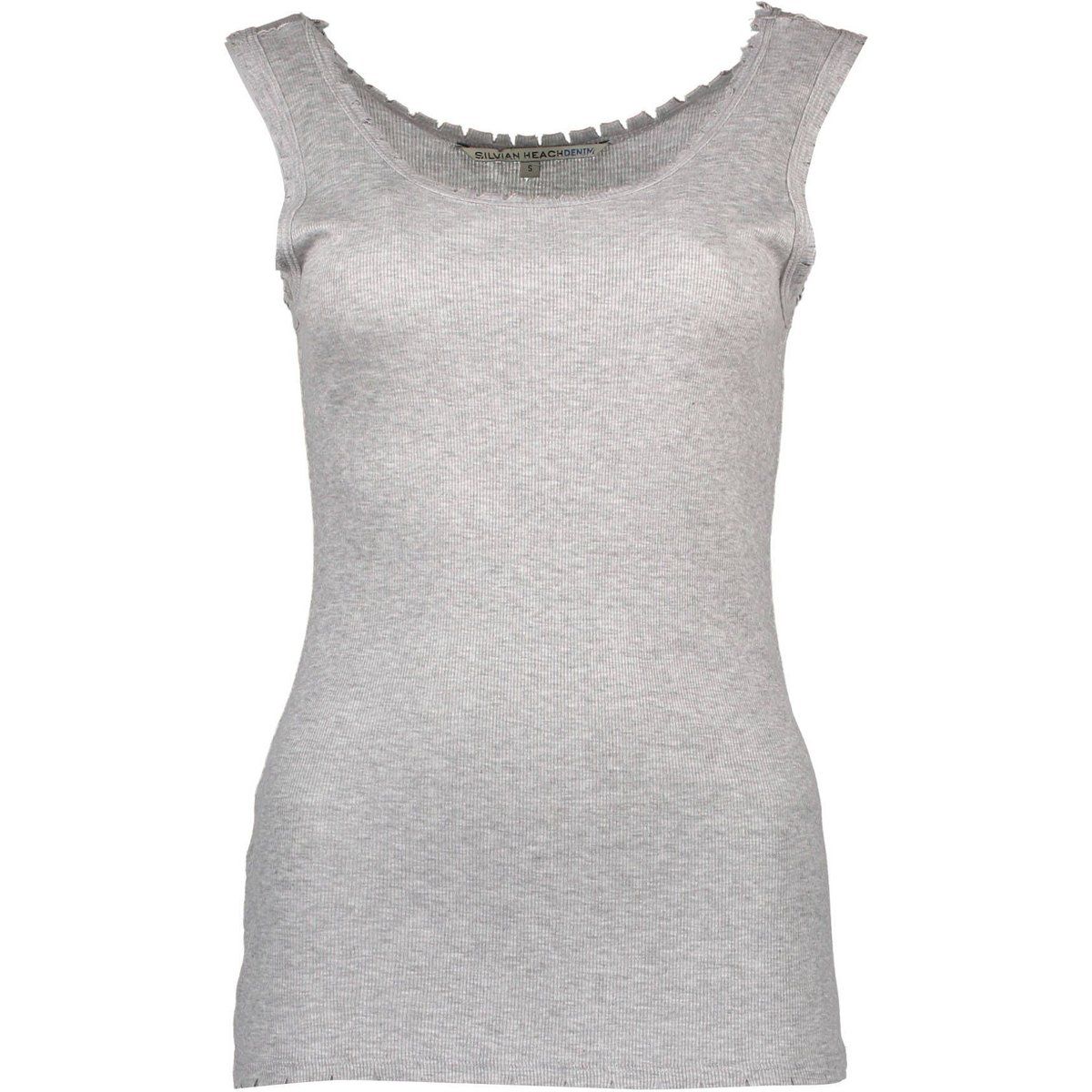 Geripptes Tanktop mit offener Kante