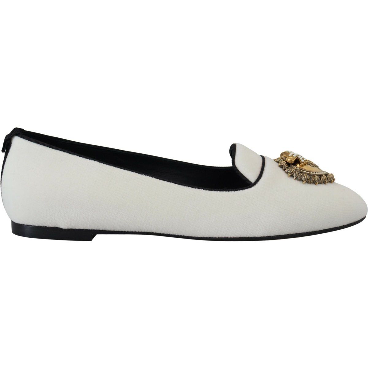 Elegante Samt-Loafer mit Herz-Verzierung