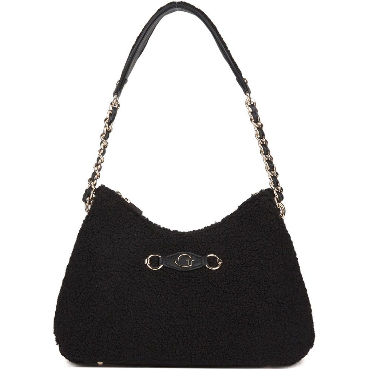 Strukturierte Hobo-Tasche aus Webpelz