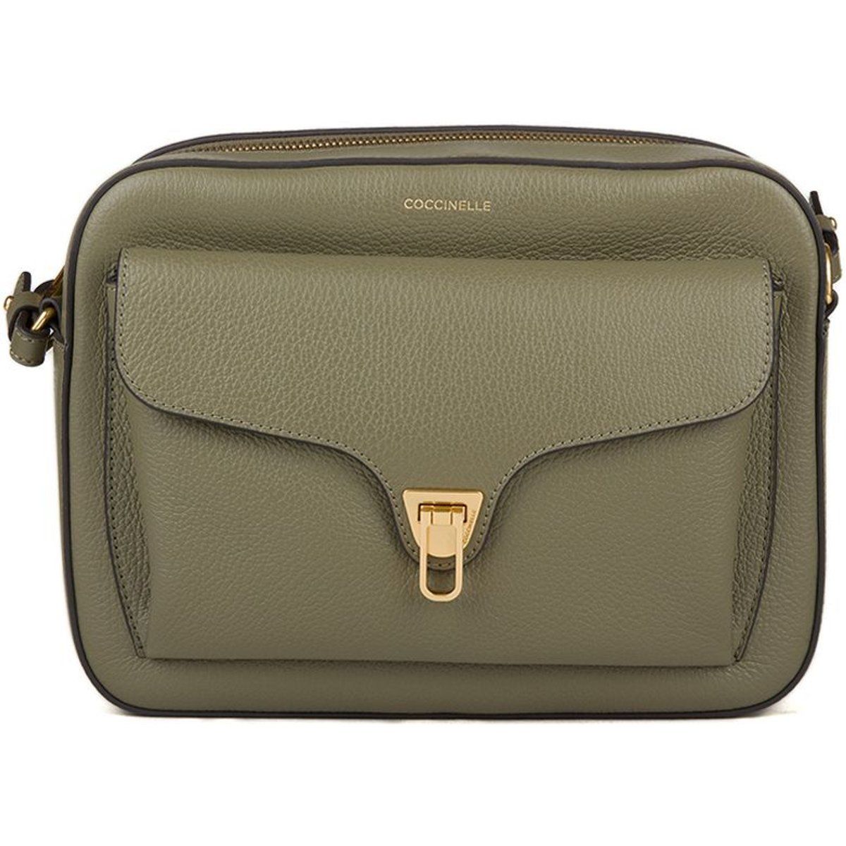 Elegante Lederhandtasche mit Plektrum-Verschluss