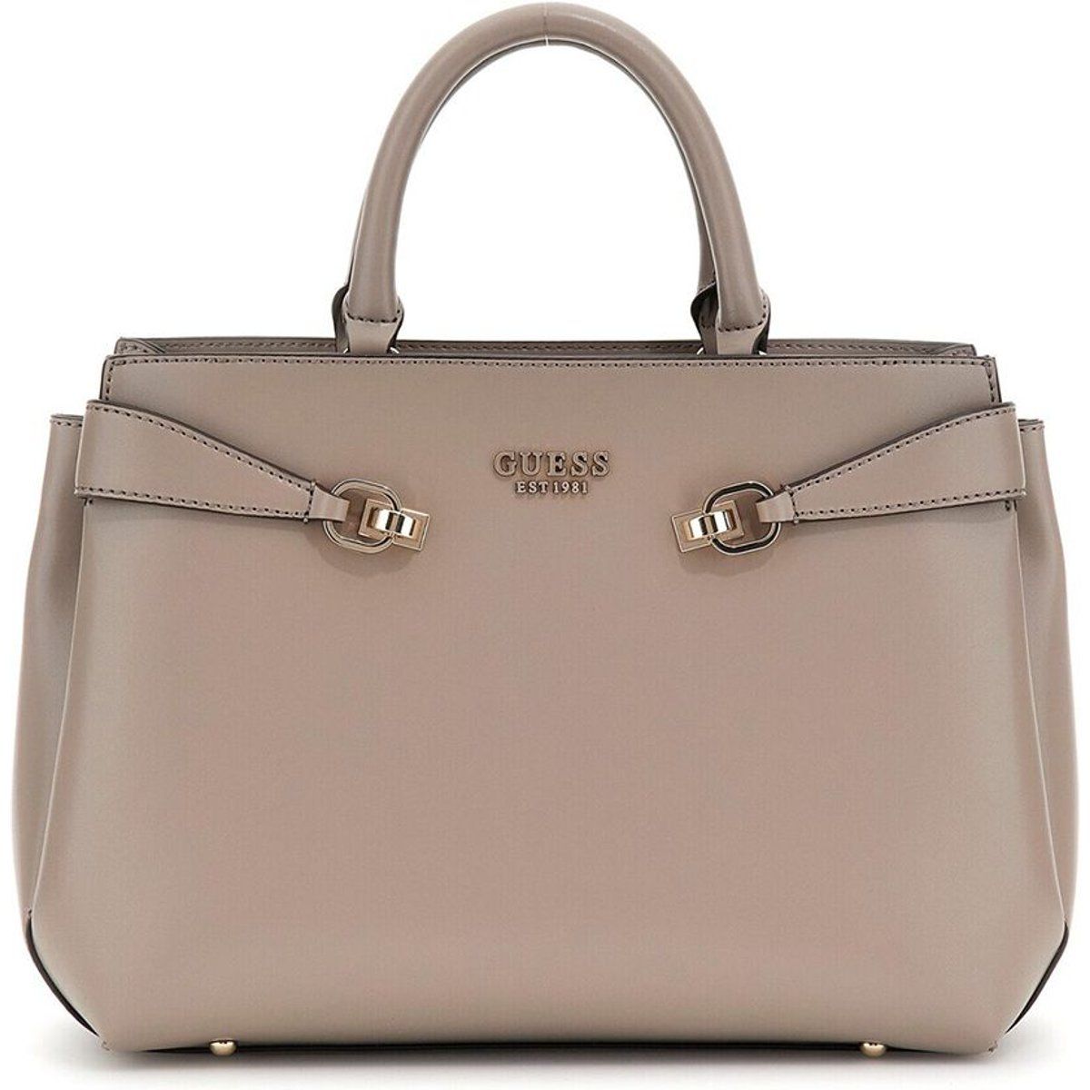Strukturierte Satchel mit Deko-Schnallen