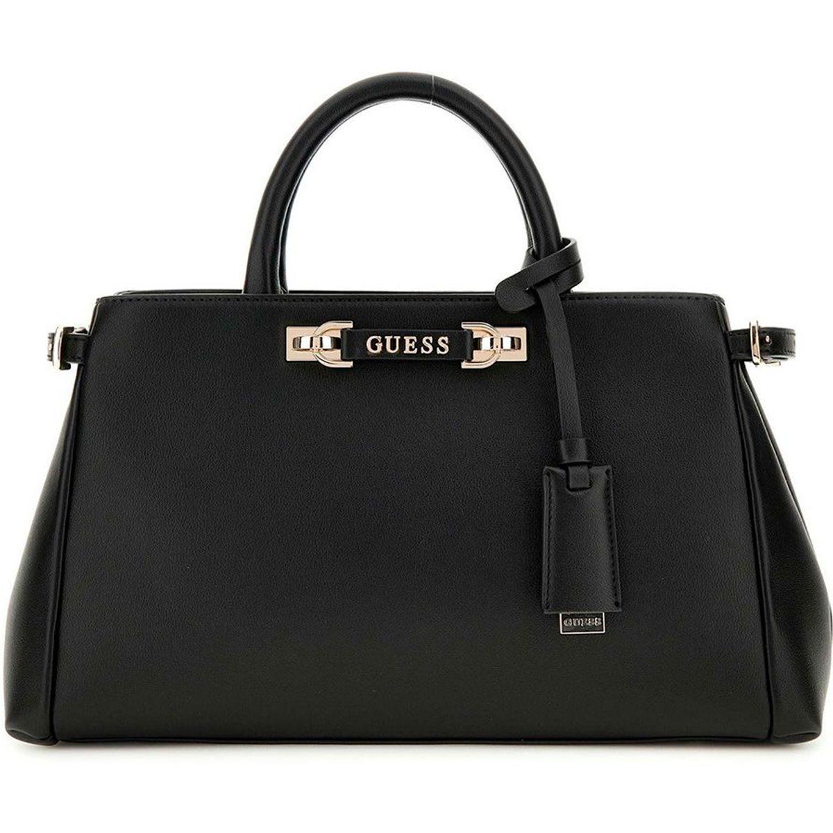 Strukturierte Henkeltasche mit Logodetail