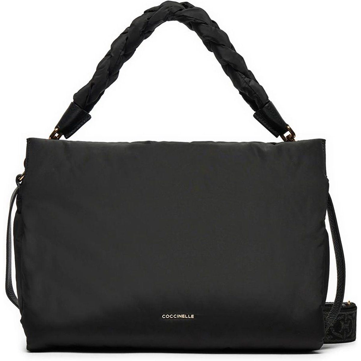 Elegante Puffy-Handtasche mit Flechtgriff