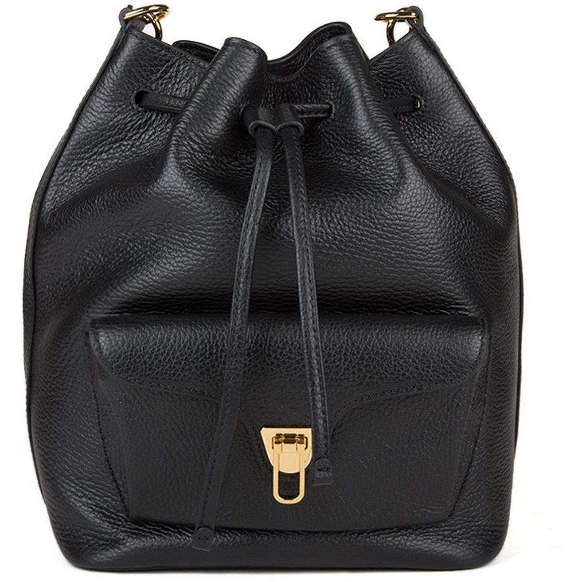 Beuteltasche aus genarbtem Leder